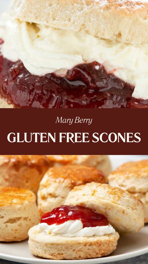 Mary Berry Gluten Free Scones Gluten Free Self Raising Flour Recipes, Gluten Free Fair Food, Gluten Free Tea Biscuits, Gluten Free Kolache Recipe, Gluten Free Scones Easy, Gluten Free Scones Recipe, Gf Scones, Best Gluten Free Flour, Dairy Free Scones