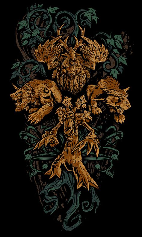 J!NX : World of Warcraft Druid Legendary Class Premium Tee World Of Warcraft Wallpapers, World Of Warcraft Druid, Druid Tattoo, Varian Wrynn, Wow Of Warcraft, World Of Warcraft Game, Warcraft Movie, Warcraft Characters, Warcraft Iii