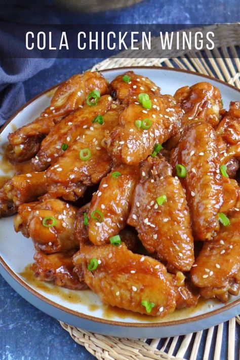 Tender, juicy meat coated with a sticky, shiny sauce, Coca-Cola chicken wings are simple to make and amazingly tasty. Best Spices For Chicken, Cola Chicken Wings, Coca Cola Chicken Wings, Coca Cola Chicken, Cola Chicken, Appetizers Easy Finger Food, Air Fryer Recipes Healthy, Red House, Chicken Wing Recipes