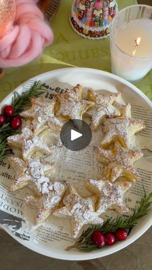 107 reactions · 21 comments | Make it festive this Christmas morning and prep this easy star wreath. You will need: 2 packages/ 1 pound each of puff pastry For the filling: 1/2 cup/ 60 g almond flour 2 tbsp melted butter 1 tbsp bourbon/ optional 1 tsp vanilla extract 1 tsp almond extract 1 egg 2 tbsp powdered sugar 2 tbsp sliced almonds to decorate Powdered sugar to decorate This amount makes 2/ 9 inch star circles 1 egg plus 2 tbsp water for the egg wash Preparation: Mix the eggs, sugar, almond extract, vanilla extract and bourbon. Add the melted cooled butter, the almond flour and mix well. Use a star cookie cutter to make perfect sharp puff pastry cutouts. Arrange in a circle and fill with 1 tsp of the filling. Brush the edges with an egg wash. Add another star on top of eac Christmas Sweets Recipes, Star Wreath, Almond Extract, Star Cookies, Christmas Sweets, Egg Wash, Sliced Almonds, An Egg, The Egg