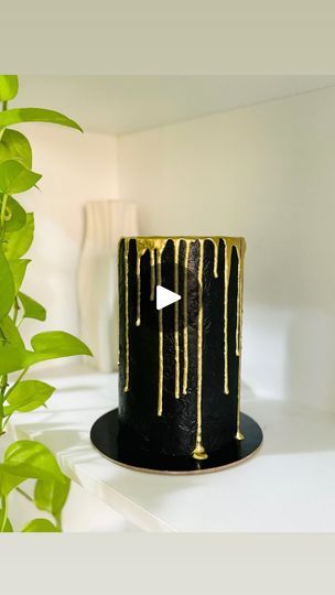 5.4K views · 287 reactions | How To Make a Stunning
Gold Drip ✨✨✨

Taking my cake game to new heights with this mesmerizing gold luster drip. Who knew a simple technique could elevate a cake so effortlessly? ✨

 Ingredients :
~ 1/4tsp luster gold
-1/4 tsp cornstarch 
~1tbsp icing sugar
3-4 tsp clear extract 

~Add all the dry ingredients into a small bowl

~ You can add 3-4 tsps of clear extract according to the right drip consistency.

Luster gold @sugarflaircoloursltd 
Sugar paste @meister_pastry 
 
Save and share ❤️

 Follow  @maffys_cakeboutique 

#golddrip #ediblegoldpaint #luster #dripcake #golddrip #ediblegolddust #blackandgold #tutorial #stepbystep #prettycake 
#GoldLusterMagic 
#cakegoals | Maffy’s Cake Boutique | Sabrina Carpenter · Espresso How To Make Black Drip For Cake, How To Make Gold Chocolate Drip, Gold Drip Recipe For Cake, Black Cake Gold Drip, Chocolate Cake With Gold Drip, Gold Drip, Cake Games, Edible Gold, Sugar Paste