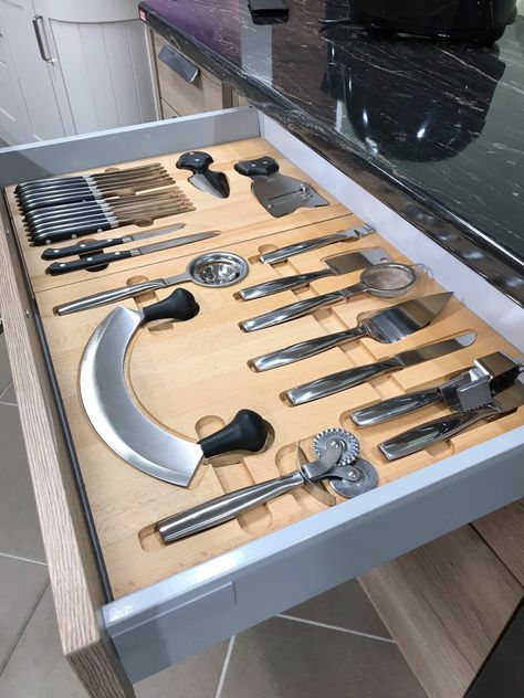 Utensil Drawer Luxury Kitchen Gadgets, Luxury Utensils, Kitchen Drawer Organizing, Kitchen Utensil Drawer, Kitchen Essentials List, Utensil Drawer Organization, Diy Kitchen Projects, Utensil Drawer, Drawer Organization