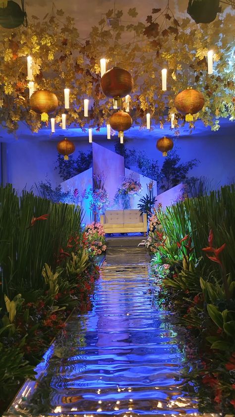 Crazy Rich Asians Wedding Scene, Wedding Crazy Rich Asians, Surreal Wedding Decor, Mystic Garden Debut Theme, Crazy Rich Asians Wedding Water Aisle, Crazy Rich Asians Wedding Inspiration, Crazy Rich Asians Debut Theme, Garden Debut Theme, Filipino Debut Theme