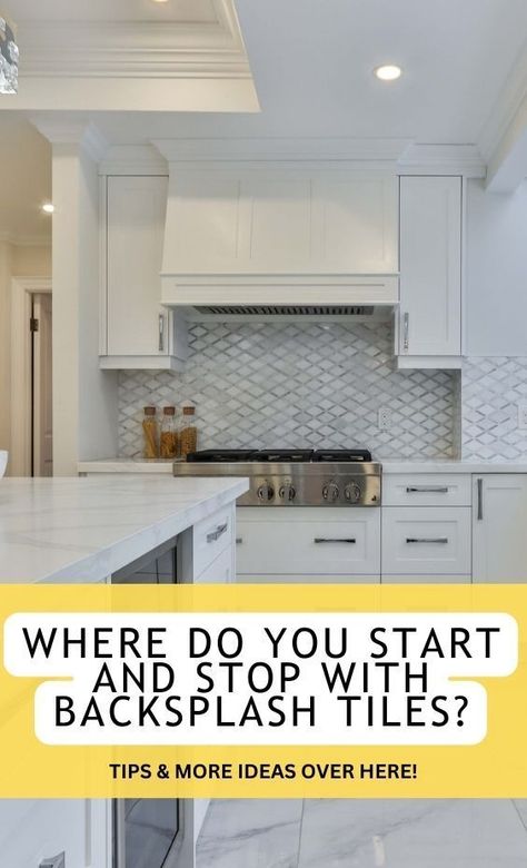 When installing backsplash tiles, it's important to know where to start and stop to achieve a seamless and professional-looking finish. This guide will provide you with tips and techniques for properly starting and stopping your backsplash tile installation. Where To Stop Backsplash In Kitchen, Install Backsplash, Tile Spacers, Floating Cabinets, Backsplash Tiles, Kitchen Stove, Kitchen Floor Tile, Backsplash Tile, Kitchen Tile