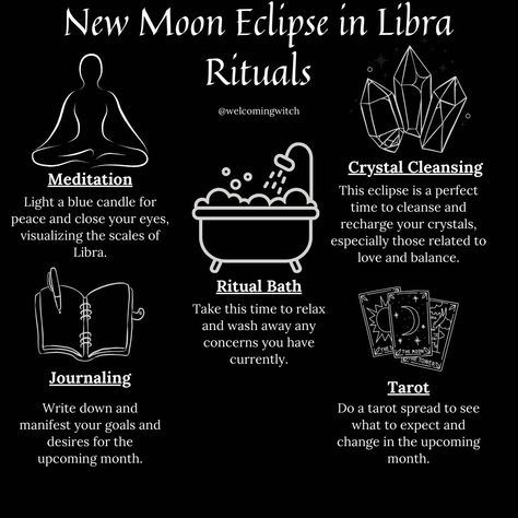 The New Moon Solar Eclipse in Libra on October 2nd, 2024, will bring intense energy for growth, particularly in relationships, communication, and resolving conflicts. As Libra rules partnerships, balance, and diplomacy, this eclipse is a powerful time to address any imbalances in your relationships and set intentions for harmony moving forward. . . . . . . . . . #witchlife #witchesofinstagram #moonmagick #witch #witchcraft #pagan #spiritual #Spirituality #witchytips #witchyaesthetic #babywitc... Libra Witch, October New Moon, New Moon Solar Eclipse, Moon In Libra, Resolving Conflict, Libra Season, Moon Magick, Set Intentions, Witch Spirituality