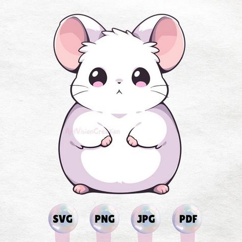 Dive into Delight: Kawaii Clip Art Animals Edition Chibi Mouse, Kawaii Mouse, Mouse Png, Creative Clips Clipart, Puppy Portraits, Cartoon Crazy, Cute Animal Clipart, Cat Clipart, T Shirt Art