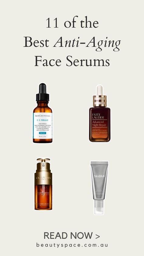 From hydrating formulations to brightening and protecting vitamin C and super-strength retinol, these are the best serums for keeping your skin firm and youthful. #antiagingskincare #vitamina #vitaminc Serums And Their Uses, Best Serums For Aging Skin, Best Retinol Serum, Anti Aging Serums, Best Anti Aging Skin Care, Best Serums, Skincare Serums, Best Retinol, Best Anti Aging Serum