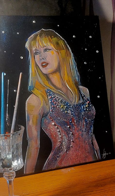 Oil painting of Taylor Swift on eras tour lover outfit Taylor Swift Oil Painting, Taylor Swift Art Painting, Taylor Painting, Taylor Swift Painting, Taylor Swif, Plate Designs, Taylor Swift Pictures, Plate Design, Random Things