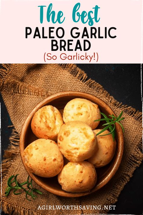 Tapioca Bread Recipe, Paleo Garlic Bread, Tapioca Bread, Paleo Dinner Rolls, Paleo Cinnamon Rolls, Paleo Pizza Crust, Paleo Breads, Garlic Rolls, Garlic Knots