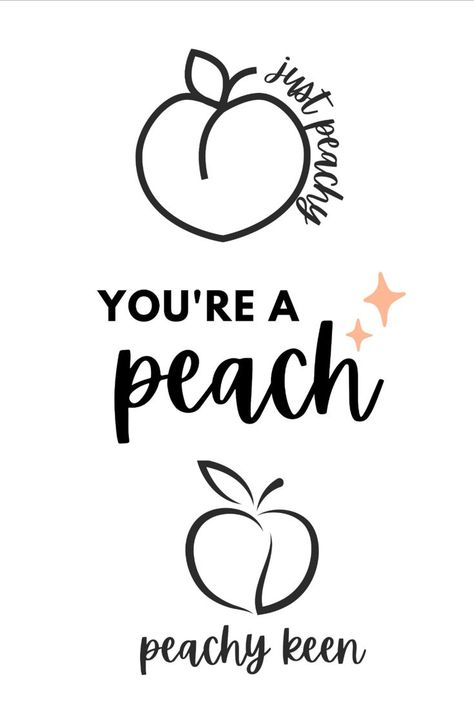 Peachy themed SVG files Peach Festival, Youre A Peach, Peach Baby Shower, Peachy Keen, Cricut Projects Beginner, Just Peachy, Shower Baby, Shower Decorations, Cricut Projects