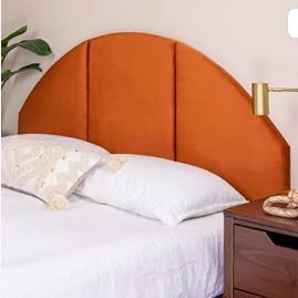 Orange Headboard, Colorful Headboard, Arched Headboard, Hello Honey, Queen Size Headboard, Velvet Headboard, King Size Headboard, Purple Rooms, Fabric Headboard