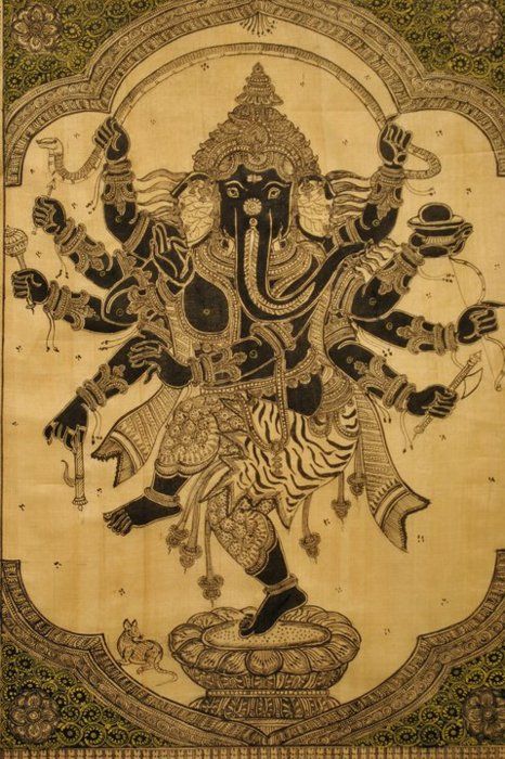 Ganesh Mythology Drawing, Maggot Brain, God Ganesh, Arte Yoga, Amazing India, Shri Ganesh, Psy Art, Hinduism Art, Indian Painting