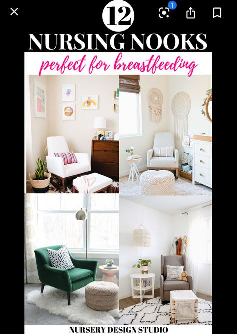 Nursing Area In Bedroom, Nursing Area In Nursery, Small Nursing Room Ideas, Nursing Corner In Nursery, Nursing Nook Ideas, Nursing Room At Work, Nursing Corner In Bedroom, Nursing Chair Corner, Lactation Room At Work