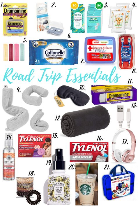 Road Trip Must Haves, Road Trip Essentials List, Road Trip Bag, Road Trip Kit, Road Trip Packing List, Arizona Road Trip, Travel Bag Essentials, Road Trip Snacks, Cross Country Road Trip