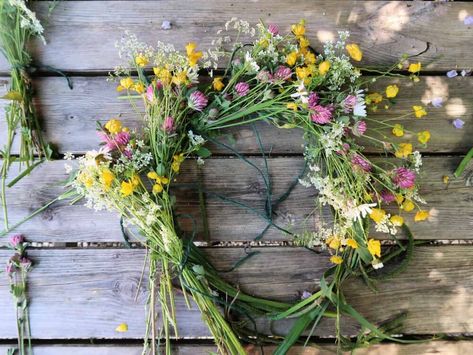 Wildflower Crown, Floral Centrepiece, Flower Head Wreaths, Flower Wreath Hair, Wildflower Wreath, Natural Wreath, Diy Fall Wreath, Meadow Flowers, Seasonal Wreaths