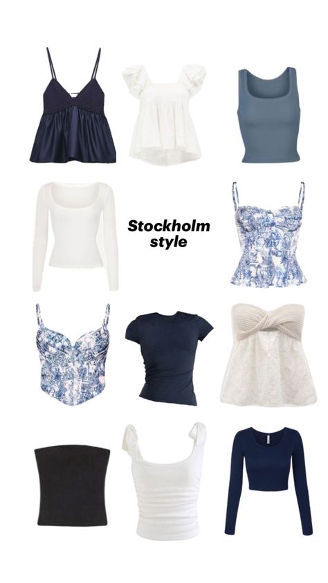 White Top Outfit Summer, Blue Top Outfit, Outfit Inspo Summer, Stockholm Style, Summer Outfit Inspiration, Stockholm Fashion, Simple Trendy Outfits, Swaggy Outfits, Cute Everyday Outfits