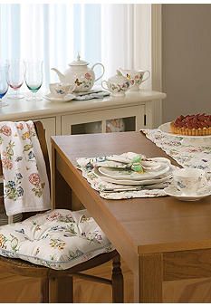 Lenox Butterfly Meadow Quilted Collection Whimsical Kitchen, Lenox Butterfly Meadow, Butterfly Meadow, Kitchen Accessories Storage, Linen Collection, Rosy Pink, Quilted Table, Table Linen, Kitchen Utensils Gadgets