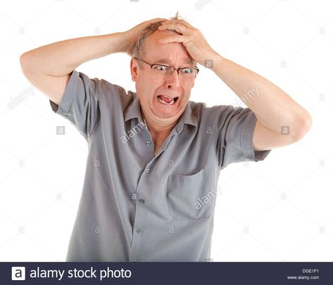 Man holding his head in disbelief and shocked just got very bad news. Stock Photo In Disbelief, In Shock, Very Bad, Bad News, Chef's Jackets, A Man, Hold On, Photo Image, Resolution