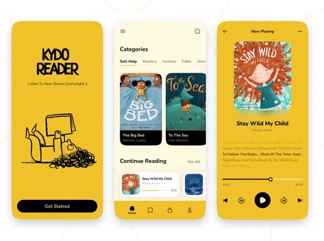 Kydo Reader by Samar Shamloo for DeXign Studio on Dribbble Reading Images, Gym App, Music App Design, Library App, Hacking Books, Typography Alphabet, Mobile App Ui, Music App, Ui Design Inspiration