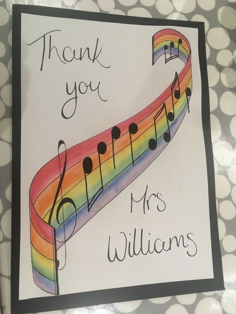 Music teacher thank you Card Ideas For Music Teacher, Music Teacher Thank You Card, Thank You Card For Music Teacher, Music Teacher Card Ideas, Teachers Day Card For Music Teacher, Teachers Day Card For Maths Teacher, Card For Music Teacher, Music Teacher Appreciation Gifts, Music Teacher Appreciation