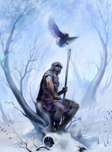 Ice Druid By Neo2055 Druid Fantasy Art, Druid Dnd, Shamanic Journey, Corel Painter, Conan The Barbarian, Game Inspiration, Fantasy Dragon, Fantasy Rpg, Art Google