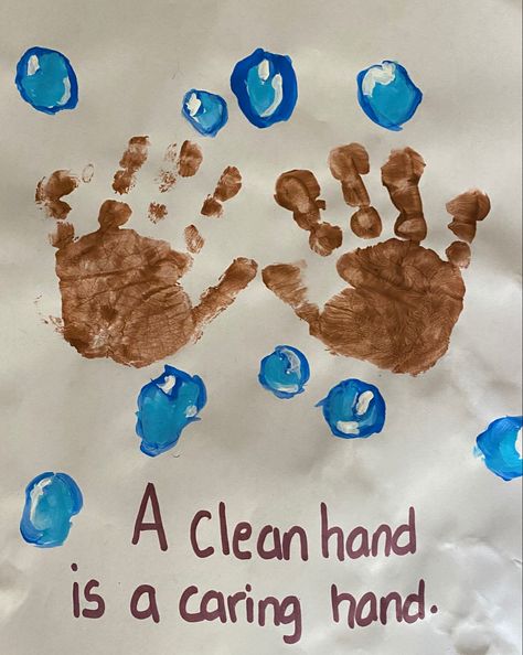 Handwashing Crafts Preschool, Healthy Living Crafts For Preschool, Germs Theme For Preschool, Hygiene Songs Preschool, Handwashing Activities For Preschool, Washing Hands Craft Preschool, Preschool Handwashing Activities, Healthy Body Crafts For Toddlers, Preschool Hygiene Crafts