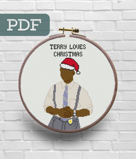 Not Your Grandma's Needlework! on Instagram: “🎅 Terry Loves Christmas Cross Stitch Pattern 🎅 Link in Bio ⬆️ . . . . #crossstitch #crossstitchaddict #crossstitchpattern…” Terry Jeffords, Dmc Color Chart, Brooklyn 99, Cross Stitch Patterns Christmas, Christmas Cross, Christmas Cross Stitch, Pattern Download, Color Chart, Cross Stitch Pattern