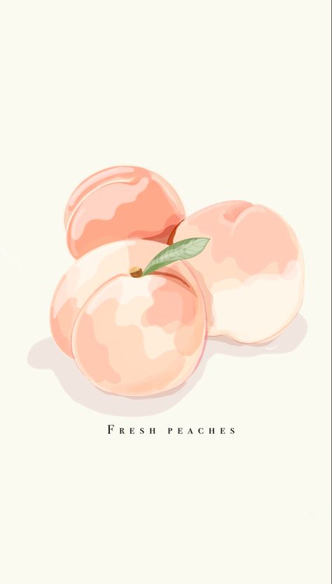 #fruitillustration #digitalart #digitalillustrator #peaches Peach Art, Fresh Peaches, Fruit Illustration, Bottle Design, Peaches, Digital Illustration, Illustration Art, Digital Art, Wallpapers