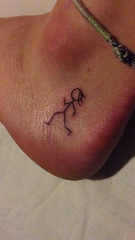 So this is my first tattoo. I'm in love with it and for so long now I have wanted a running stickman (woman) for too long now Runner Tattoo For Women, Stickman Tattoo, Stick Figure Running, Running Tattoos, Runner Tattoo, Running Tattoo, Aesthetic Tattoo, Small Tattoo, I'm In Love