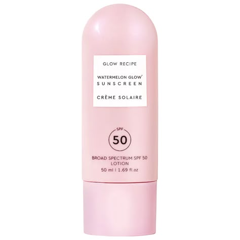 Watermelon Glow Sunscreen SPF 50 - Glow Recipe | Sephora Glow Sunscreen, Watermelon Glow, Makeup List, Sephora Skin Care, Sunscreen Stick, Glow Recipe, Glowing Skincare, Sunscreen Spf 50, Pretty Skin