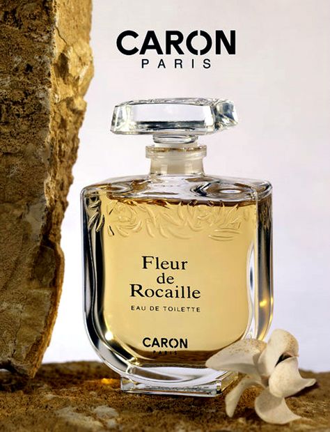 Fleur de Rocaille by Caron, introduced in 1933. Perfume Wardrobe, Black Narcissus, Perfume Adverts, Fragrance Advertising, Perfume Bottle Art, Perfume Ad, Grunge Outfit, Perfume Collection Fragrance, Fragrance Bottle