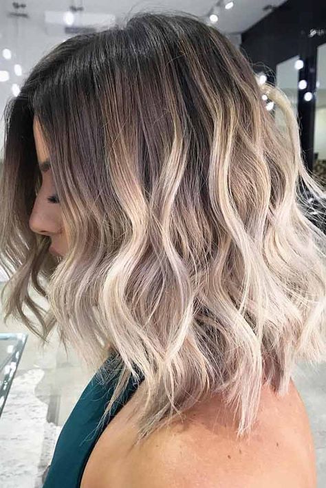 Short Balayage, Undercut Haircut, Wavy Hairstyles Medium, Medium Length Hair With Layers, Balayage Blonde, Short Hair Balayage, Short Wavy Hair, Hair Color Highlights, Brown Blonde Hair