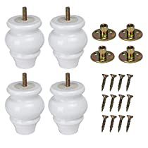 Check this out at Amazon Ottoman Legs, White Wood Furniture, Replacement Furniture Legs, Wooden Furniture Legs, Diy Ottoman, Wood Furniture Legs, Round Furniture, Hanger Bolts, Sofa Legs