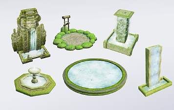 Mod The Sims - Fountains & Algae Fountain Sims 4, Sims 4 Fountain Cc, Medieval Fairytale, Chinese Lamp, Sims Furniture, Laura Croft, Sims Packs, Sims 4 House Design, Royal Garden