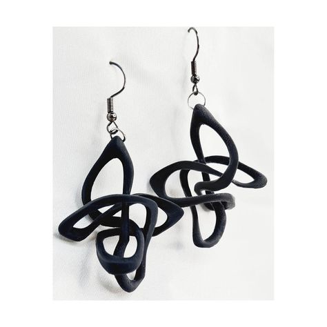 The designed 3D earrings have a modern, organic, unique design. Earrings have anthracite color  The earrings are lightweight (about than 1 gram each), comfortable to wear, and suitable for special occasions and everyday wear. These earrings are designed with special 3d printing software and produced with a resin printer. The earrings are made of UV sensitive resin. It is a durable and light material. By using matte varnish on the earrings, their durability has been increased and the earrings have been given a matte appearance. Earrings are symmetrical and are sent as 1 pair (2 pcs). The earrings are sent with a neatly designed elegant and simple box. Color may vary due to photographic lighting or your monitor settings. The earrings we produce with 3d printing and hand assembly are not mass Resin 3d Printed Jewelry, 3d Earrings Jewelry, 3d Printer Jewelry Ideas, 3d Printed Jewellery, Earrings 3d Print, 3d Printed Earring, 3d Printed Earrings Design, 3d Printer Earrings, 3d Printing Earrings