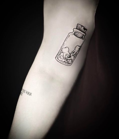 Curiosity Tattoo, Tooth Tattoo, Hipster Tattoo, Bottle Tattoo, Insect Tattoo, Spooky Tattoos, Nature Tattoos, Dope Tattoos, Blackwork Tattoo