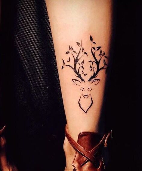 15+ Small Stag Tattoo Designs | PetPress Stag Tattoo Design, Hirsch Tattoo Frau, Reindeer Tattoo, Buck Tattoo, Deer Tattoos, Antler Tattoos, Elk Tattoo, Antler Tattoo, Deer Tattoo Designs