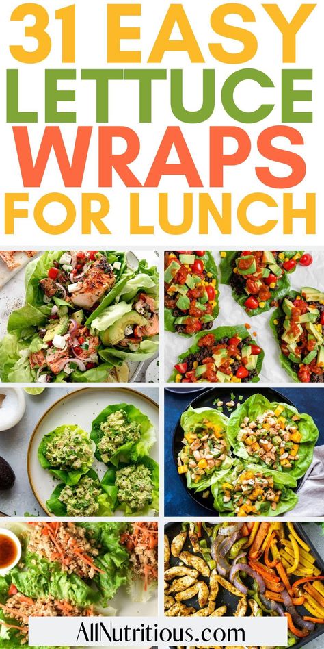 Looking for a light and refreshing meal? Fresh, crunchy and full of flavor, these quick and easy recipes are the ultimate healthy food recipes for a low carb lunch or dinner. Lettuce Wraps Recipe, Healthy Lettuce Wraps, Easy Lettuce Wraps, Lettuce Wraps Healthy, Wraps Recipes Healthy, Low Sugar Diet Recipes, Dinner Recipes Healthy Low Carb, Diet Recipes Easy, Lettuce Wrap Recipes