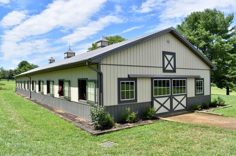 Jobs - Superior Buildings Horse Barn Exterior, Barn Exterior Ideas, Metal Horse Barns, Barn Windows, Barn Exterior, Barn Restoration, Equestrian Building, Horse Barn Ideas Stables, Horse Barn Ideas