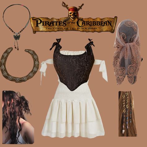 Elizabeth Swann Disneybound, Pirates Of The Caribbean Disneybound, Pirate Disneybound, Pirates Disneybound, Disneyland Ideas, Disney Princess Inspired Outfits, Disneybound Ideas, Disney Hogwarts, Disney Attire