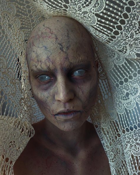 Dead Body Makeup, Zombie Makeup Looks, Sfx Gore Makeup, Makeup For Photos, Zombie Sfx, Hag Witch, Haunted House Makeup, Halloween Fx, Demon Makeup