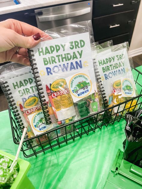 Recycle Truck Birthday Party, Garbage Truck Party Favors, Toddler Valentine Cards, Truck Themed Birthday Party, Birthday Party Party Favors, Garbage Truck Party, Truck Party Favors, Toddler Birthday Party, Truck Birthday