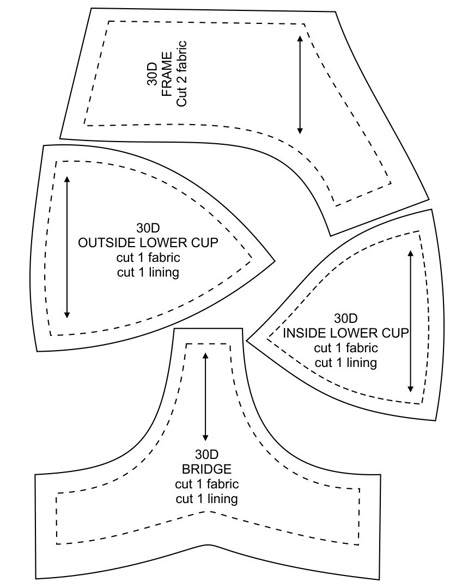 How to Make Bra Cups Pattern Bra Cup Pattern, Free Bra Pattern, Diy Bra Pattern, Bra Construction, Bra Patterns, Sewing Bras, Cup Template, Bra Sewing Pattern, Cup Pattern