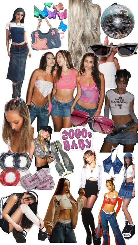 Disco Y2k Outfits, Early 2000s Fashion Mini Skirts, Y2k Party Ideas Outfit, 00s Theme Party Outfit, Iconic Early 2000s Outfits, 2000s Outfit Inspo Party, Nostalgia 2000s Outfits, Y2k Birthday Party Theme Outfits Ideas, 2000s 21st Birthday Party