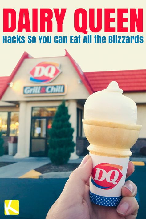 17 Dairy Queen Hacks So You Can Eat All the Blizzards - Who doesn't love Dairy Queen! We HACKED the system so you can get all the freebies. Diy Blizzard Dairy Queen, Dairy Queen Orders To Try, Dairy Queen Ice Cream, Dairy Queen Secret Blizzards, Diy Dairy Queen Ice Cream Cake, Dairy Queen Blizzard, Love Dairy, Secret Menu Items, Heath Bars