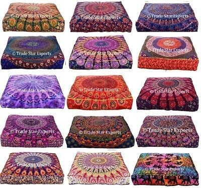 Box Cushion Cover, Giant Floor Pillows, Floor Seating Living Room, Large Mandala, Kampar, Creative Flooring, Tapestry Bedding, Diy Pillow Covers, Indian Mandala