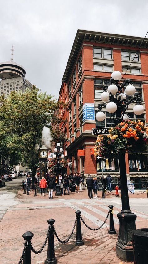 Gastown in Vancouver, B.C. Vancouver Wallpaper, Vancouver Gastown, Gastown Vancouver, School Campus, Downtown Vancouver, O Canada, Film School, Vancouver Canada, Shahrukh Khan