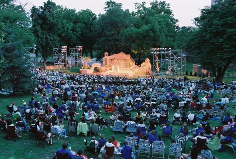 Kansas City Attractions, Kansas City Restaurants, Terrace Park, Shakespeare In The Park, Shakespeare In Love, Shakespeare Festival, Nyc Park, Winter's Tale, Theatre Set