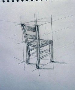 Landscape Pencil Drawings, Drawing Furniture, Chair Drawing, Furniture Design Sketches, Perspective Drawing Lessons, Architect Drawing, Perspective Photography, Object Drawing, Point Perspective