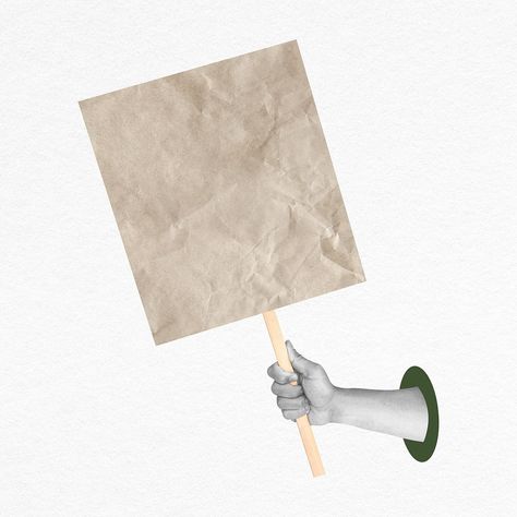 Protester holding sign collage element, mixed media psd | premium image by rawpixel.com / Boom Protest Collage, Man Holding Sign, Graphic Elements Design, Portfolio Collage, Graphic Design Collage, Collage Png, Holding Sign, Man Hand, Collage Elements